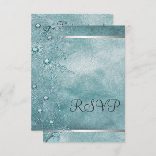 Invitation Turquoise Blue Snowflake Christian Christmas Party (Devant / Derrière)