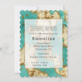 Invitation Turquoise Brown Cowgirl Western (Devant)