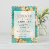 Invitation Turquoise Brown Cowgirl Western (Debout devant)