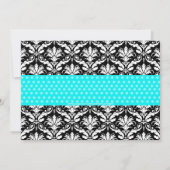 Invitation turquoise chic de baby shower de (Dos)