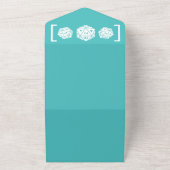 Invitation turquoise D20 Dice Gamer tout en un mar (Dehors)