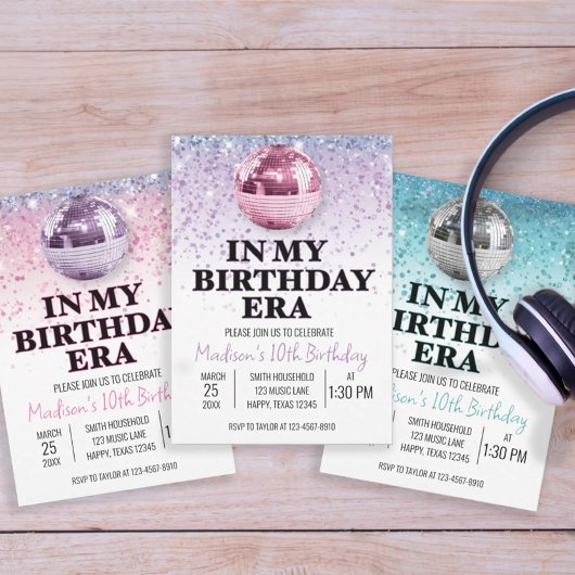 Invitation Turquoise Dans Mon Anniversaire Musique