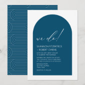 Invitation Turquoise d'arc bleu moderne (Devant / Derrière)