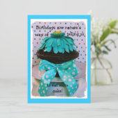 Invitation Turquoise de Cupcake (Debout devant)