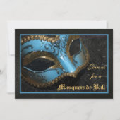 Invitation turquoise de Halloween de boule de (Devant)