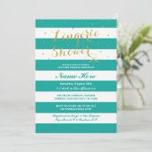 Invitation Turquoise de la Lingerie Shower Stripe (Debout devant)