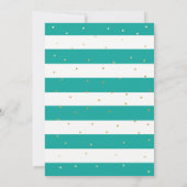 Invitation Turquoise de la Lingerie Shower Stripe (Dos)