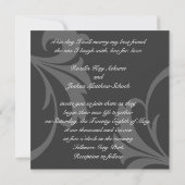 Invitation turquoise de mariage damassé de (Dos)