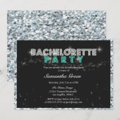 Invitation turquoise de partie de Bachelorette de (Devant / Derrière)