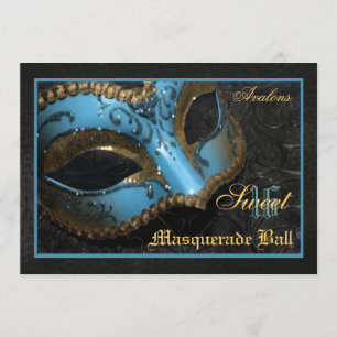 Invitation turquoise de partie du bonbon 16 à