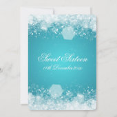 Invitation Turquoise de scintillement de la nuit 2 de partie (Dos)