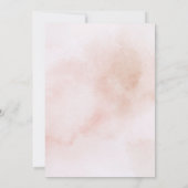 Invitation Turquoise Dusty Rose Blush Floral Mariage (Dos)