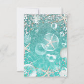 Invitation Turquoise Estarfish & Bubles de la mer enchantée N (Dos)
