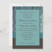 Invitation Turquoise et Brown (Dos)