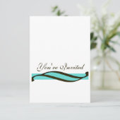 Invitation Turquoise et Brown (Debout devant)