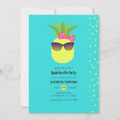 Invitation Turquoise et citron été tropical Bachelorette (Devant)