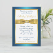 Invitation Turquoise et Gold 65e anniversaire (Debout devant)