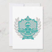 Invitation Turquoise et grise (Devant)