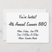 Invitation Turquoise et grise (Dos)