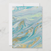 Invitation Turquoise et or Marbre Tourbillon Géode d'agate Ma (Dos)