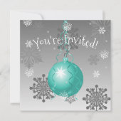 Invitation turquoise Fancy Christmas Ornament (Devant)
