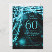 Invitation Turquoise | Fête d'anniversaire surprise 60 ans (Devant)
