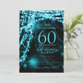 Invitation Turquoise | Fête d'anniversaire surprise 60 ans (Debout devant)