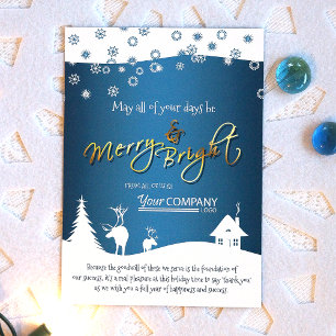 Invitation Turquoise, Flammes de neige et rennes blancs, Logo