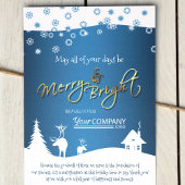 Invitation Turquoise, Flammes de neige et rennes blancs, Logo