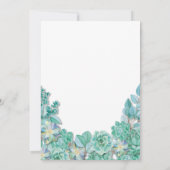 Invitation turquoise floral de Succulents de (Dos)