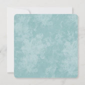 Invitation Turquoise Floral Embossé Mariage Vow Renouvellemen (Dos)