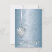 Invitation turquoise Foil Silver Snowflake Jewel R (Devant)