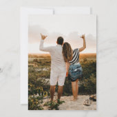 Invitation Turquoise foncé moderne |Antique Mariage minimalis (Dos)