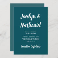 Turquoise foncé | Script simple et moderne