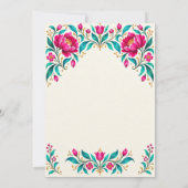 Invitation Turquoise Fuchsia Botanique Vibrant (Dos)