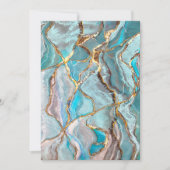 Invitation Turquoise Geode Kintsugi (Devant)