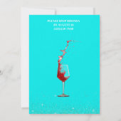 Invitation Turquoise Gold 30 et fabuleuse fête d'anniversaire (Dos)