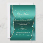 Invitation Turquoise Gold Business Corporate Party (Devant)