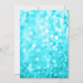 Invitation Turquoise Gold Faux Parties scintillant Lumières S (Dos)