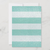 Invitation Turquoise Gras rayures Sweet sixteen Partie (Dos)