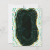 Invitation Turquoise Green & Gold Agate Marble (Dos)