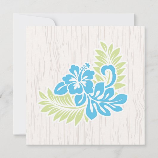 Invitation Turquoise hawaïenne tropicale d'invitation (Dos)