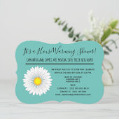 Invitation Turquoise Joli Petit Daisy Maison Chauffant Douche (Debout devant)