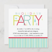 Invitation Turquoise Lime rose foncé FêteInvitation (Devant)