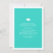 Invitation Turquoise maintenant et puis collage photo Graduat (Dos)