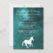 Invitation Turquoise Mariage de la licorne Dîner de répétitio (Devant)