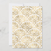 Invitation Turquoise - Mariage Floral Or et Sarcelle (Dos)