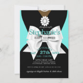 Invitation Turquoise moderne Glam Ethnic Baby shower Tiffany (Devant)