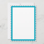 Invitation Turquoise noir et blanc Fête des mariées moderne (Dos)