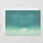 Invitation turquoise ombre plage nuptiale lustre (Dos)